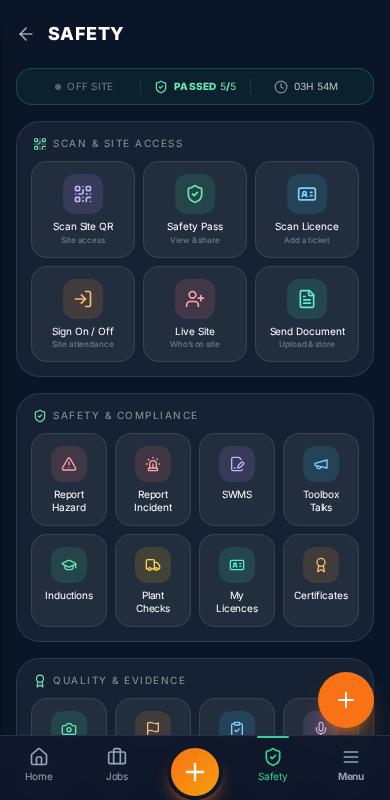 Subcontractor portal on mobile