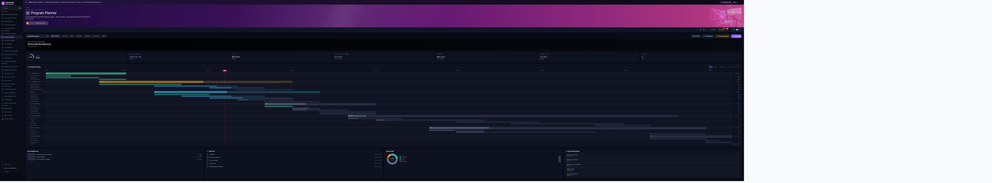 Client portal — developer programme